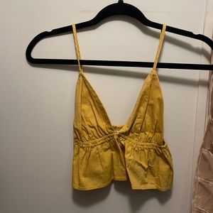 Skylar+Madison Yellow crop top